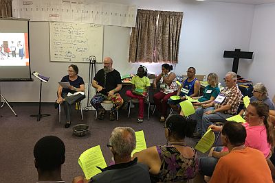 group sitting in a circle