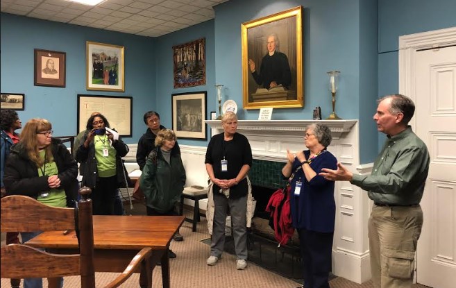 tour group at Lovely Lane UMC